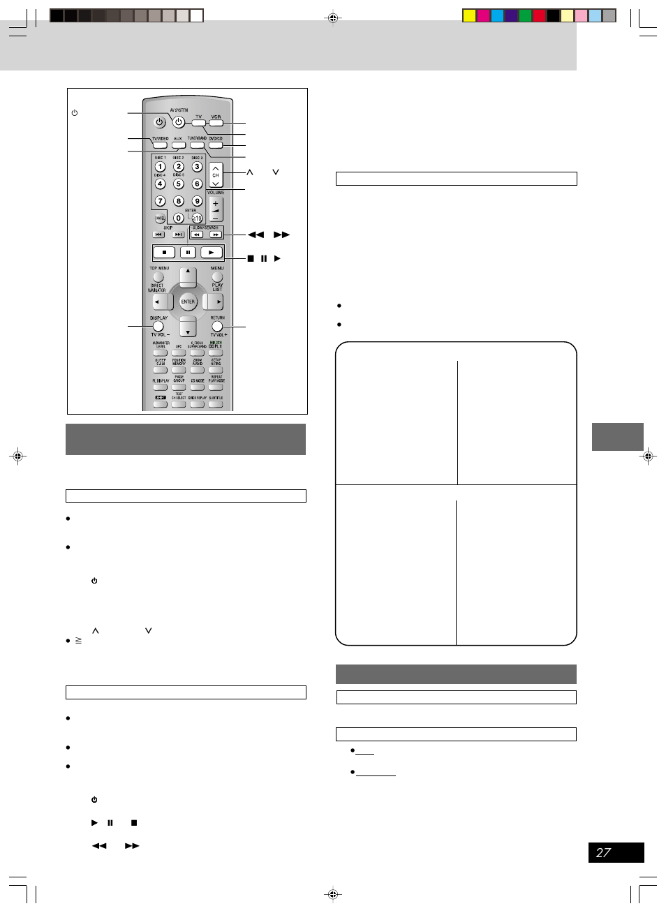 Operating the tape deck | Panasonic SC-HT670 User Manual | Page 27 / 36