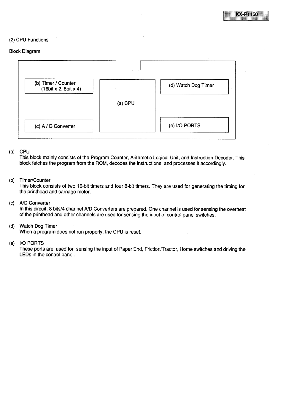 Panasonic KX-P1150 User Manual | Page 23 / 52