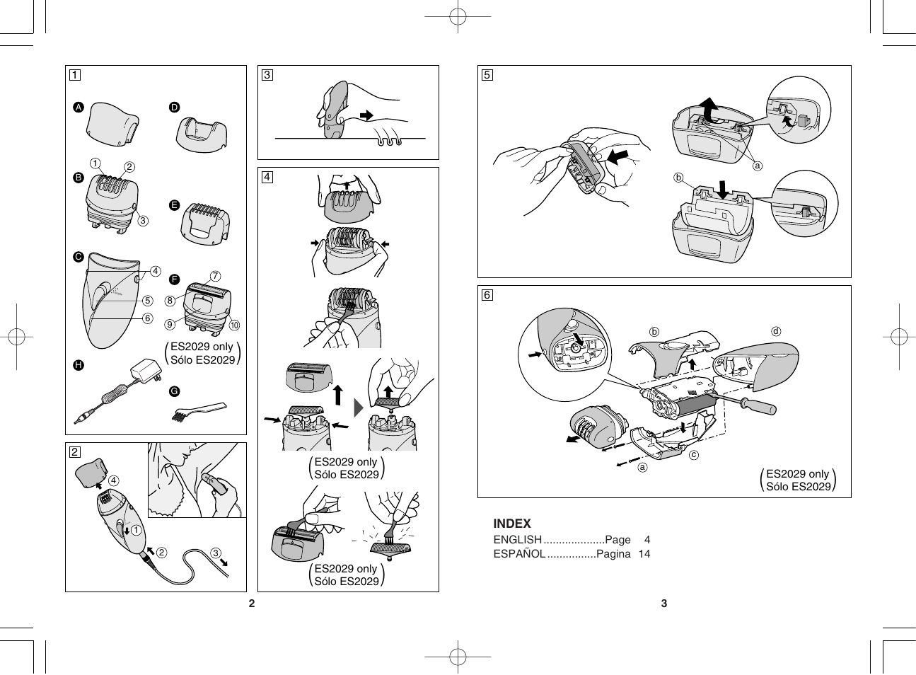 Panasonic ES2029 User Manual | Page 2 / 12