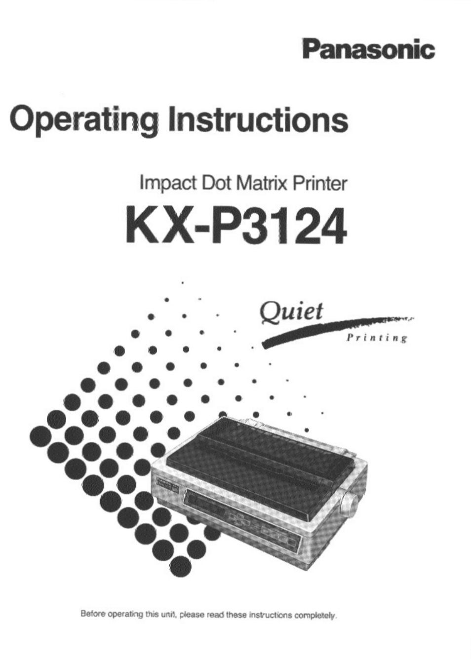 Panasonic KX-P3124 User Manual | 123 pages