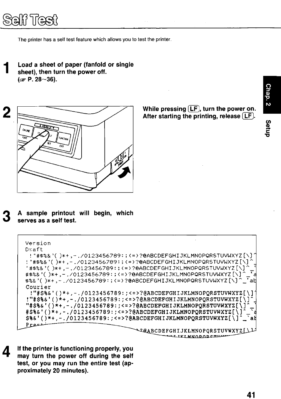 Panasonic KX-P3124 User Manual | Page 41 / 123