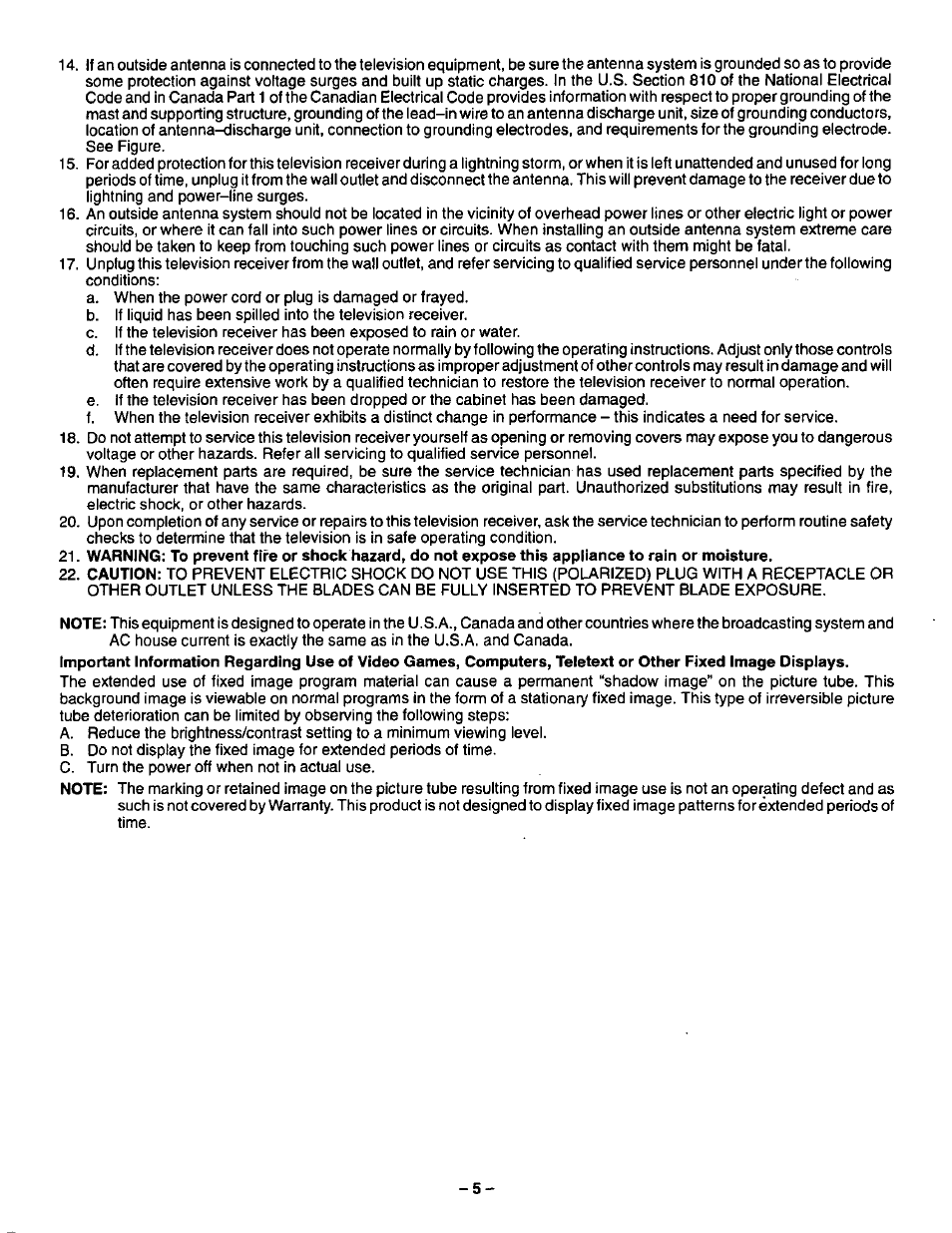 Panasonic CT-3696VY-1 User Manual | Page 5 / 52