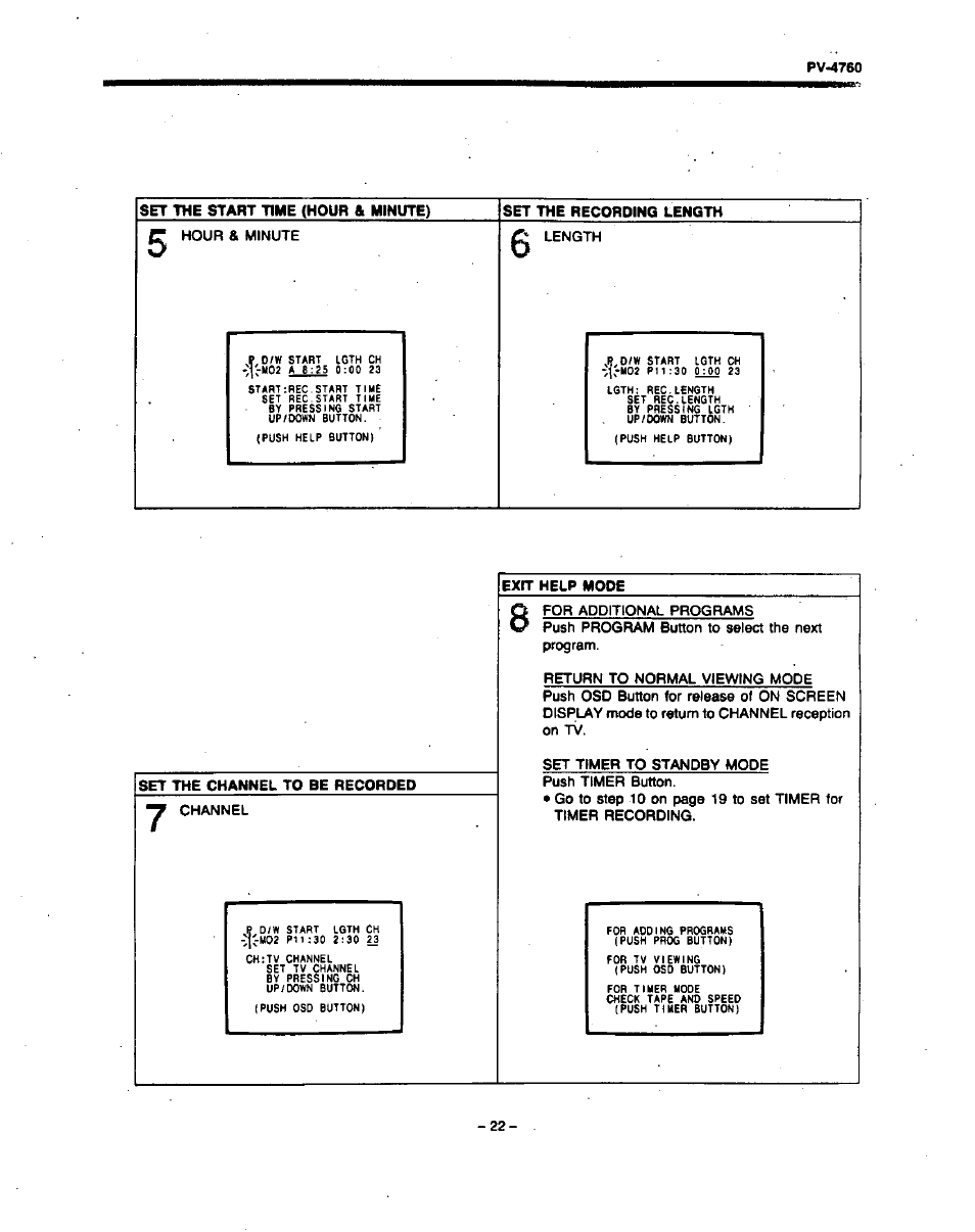 Panasonic PV-4760 User Manual | Page 23 / 52