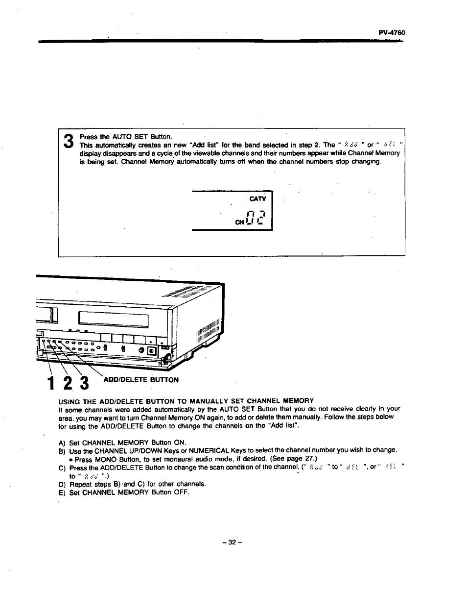 Panasonic PV-4760 User Manual | Page 33 / 52