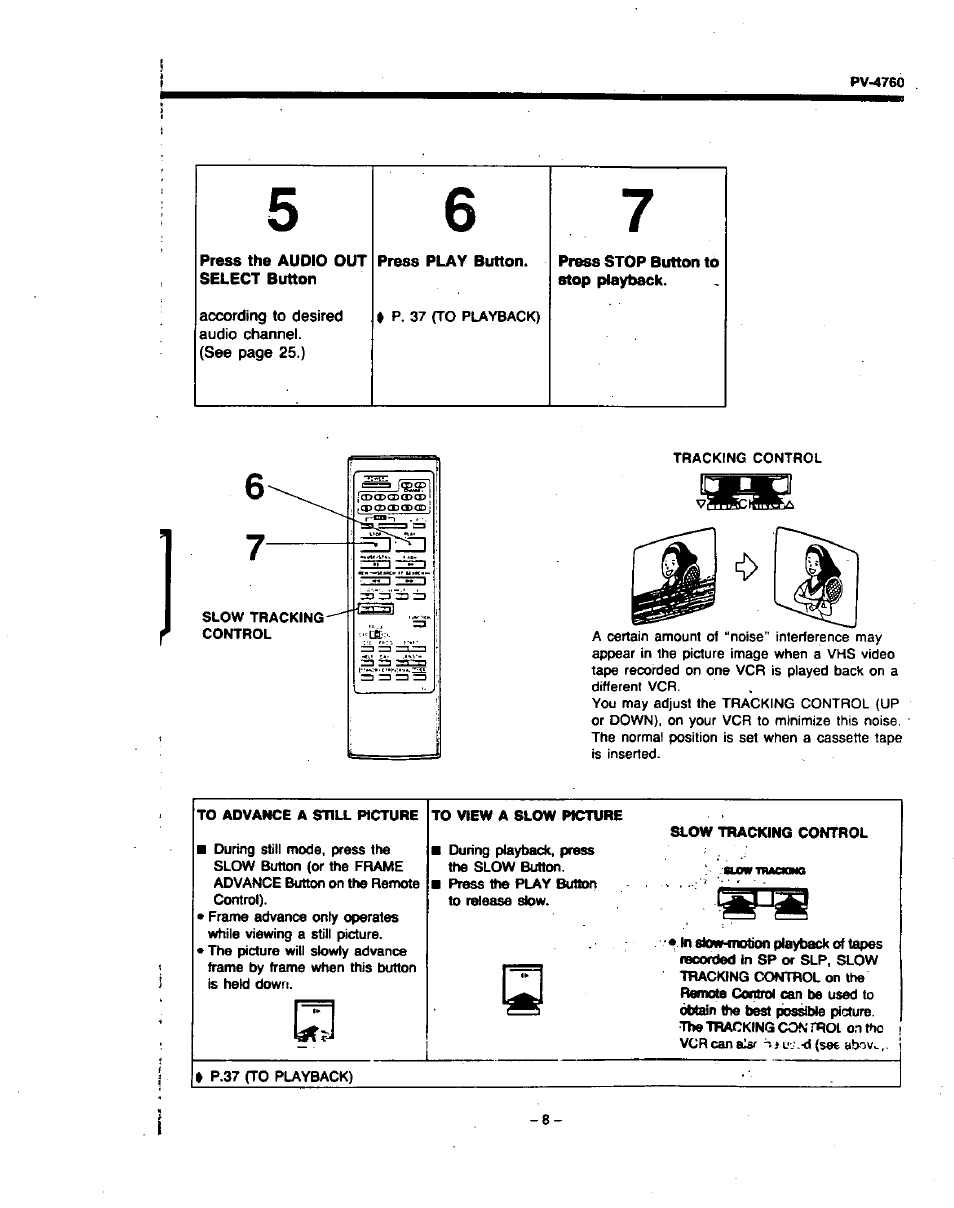 Panasonic PV-4760 User Manual | Page 9 / 52