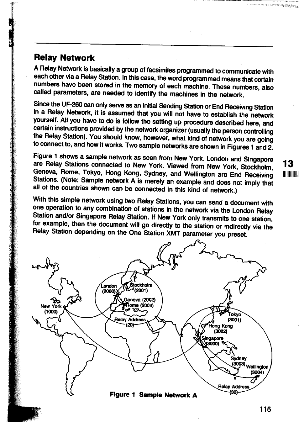 Relay network | Panasonic Panafax UF-260 User Manual | Page 117 / 150