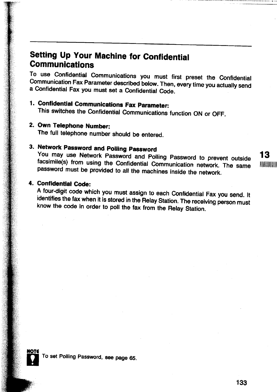 Panasonic Panafax UF-260 User Manual | Page 135 / 150