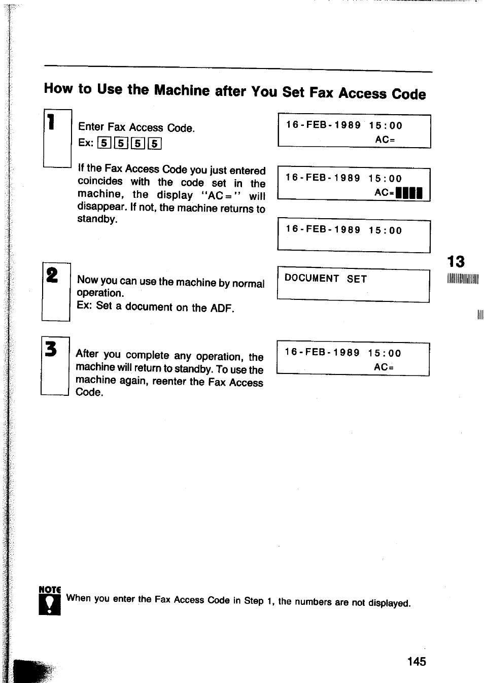 Panasonic Panafax UF-260 User Manual | Page 147 / 150