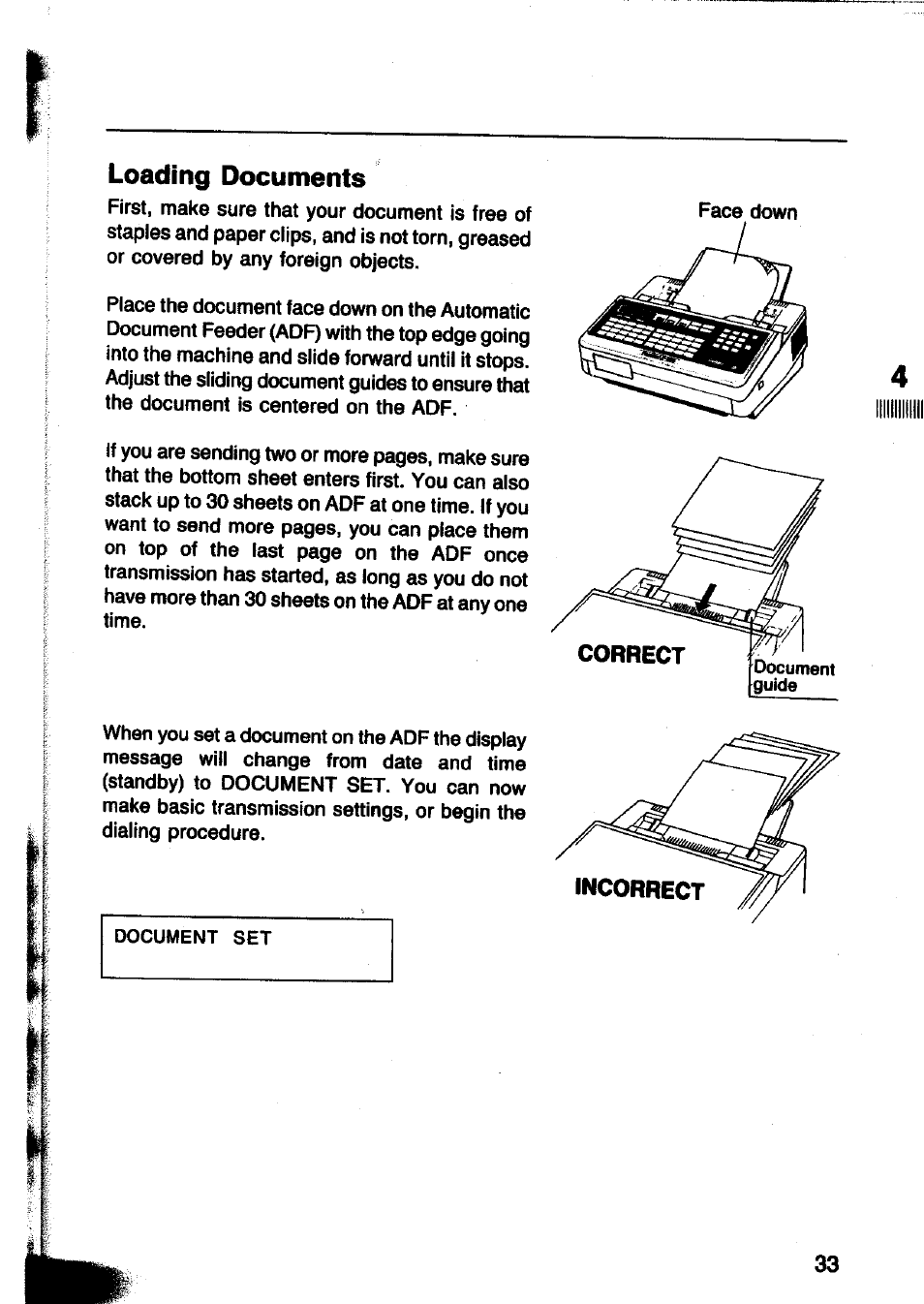 Loading documents, Sending documents | Panasonic Panafax UF-260 User Manual | Page 35 / 150