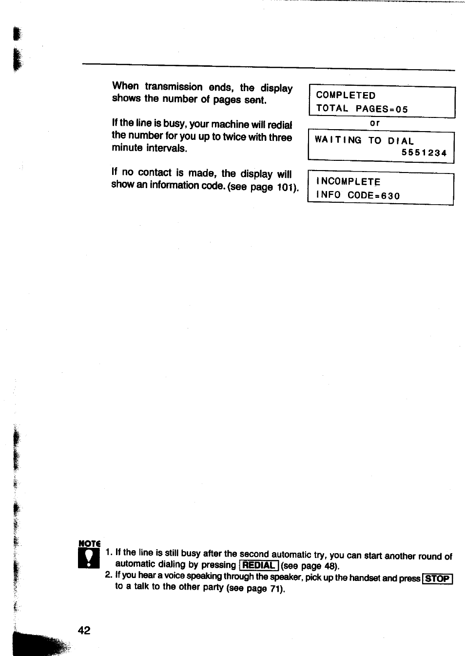 Panasonic Panafax UF-260 User Manual | Page 44 / 150