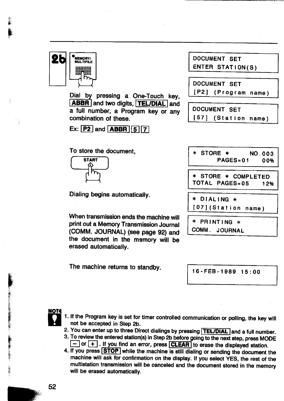 El el | Panasonic Panafax UF-260 User Manual | Page 54 / 150