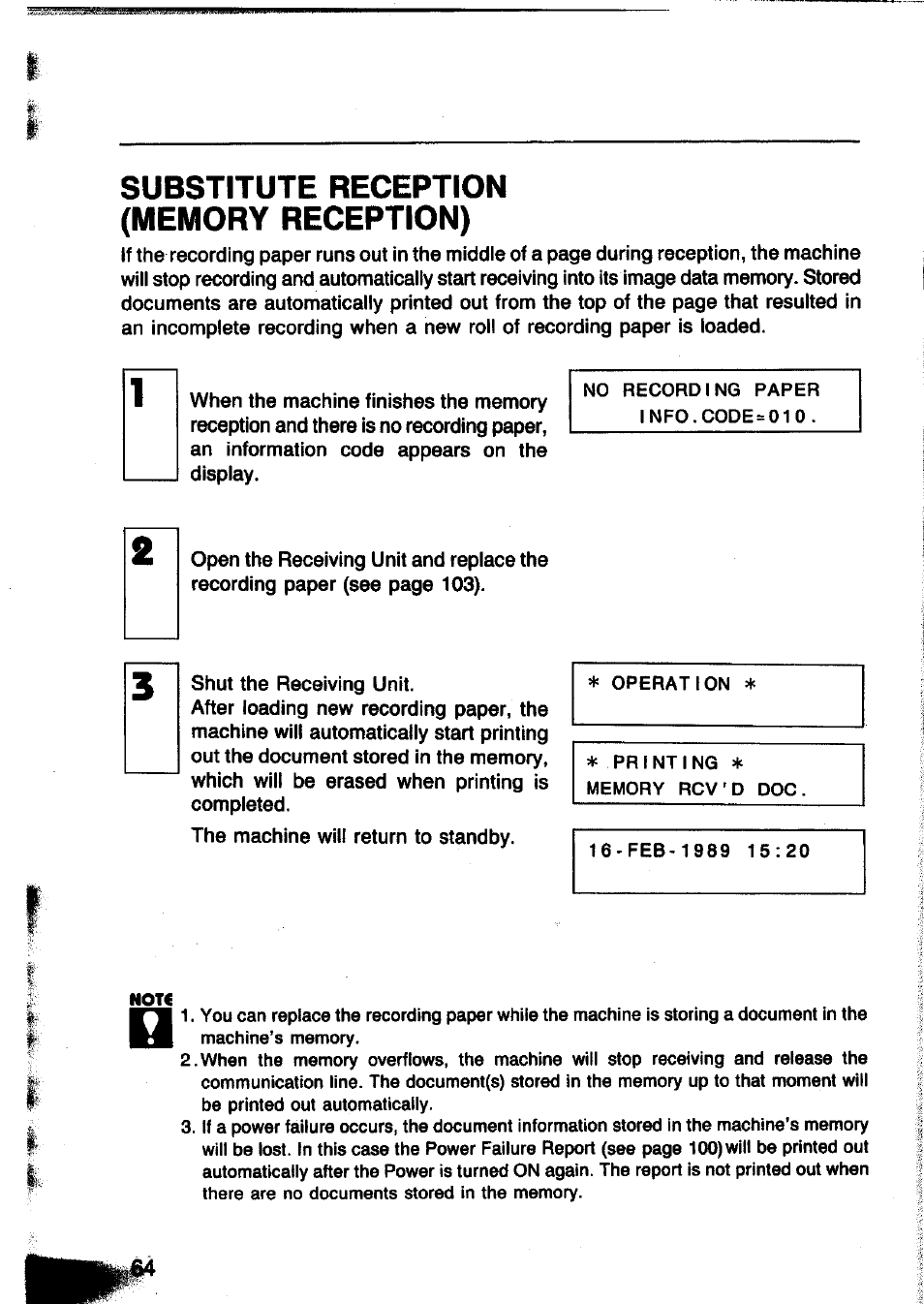 Panasonic Panafax UF-260 User Manual | Page 66 / 150