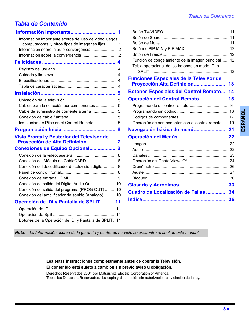 Panasonic PT 53TWD64 User Manual | Page 43 / 88