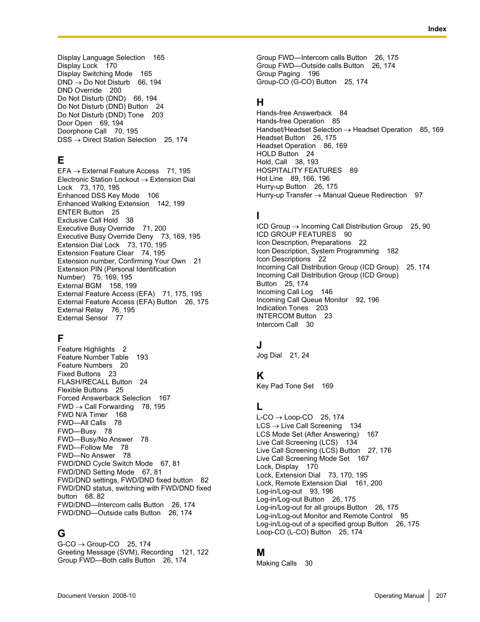 Panasonic KX-TDE200 User Manual | Page 207 / 210