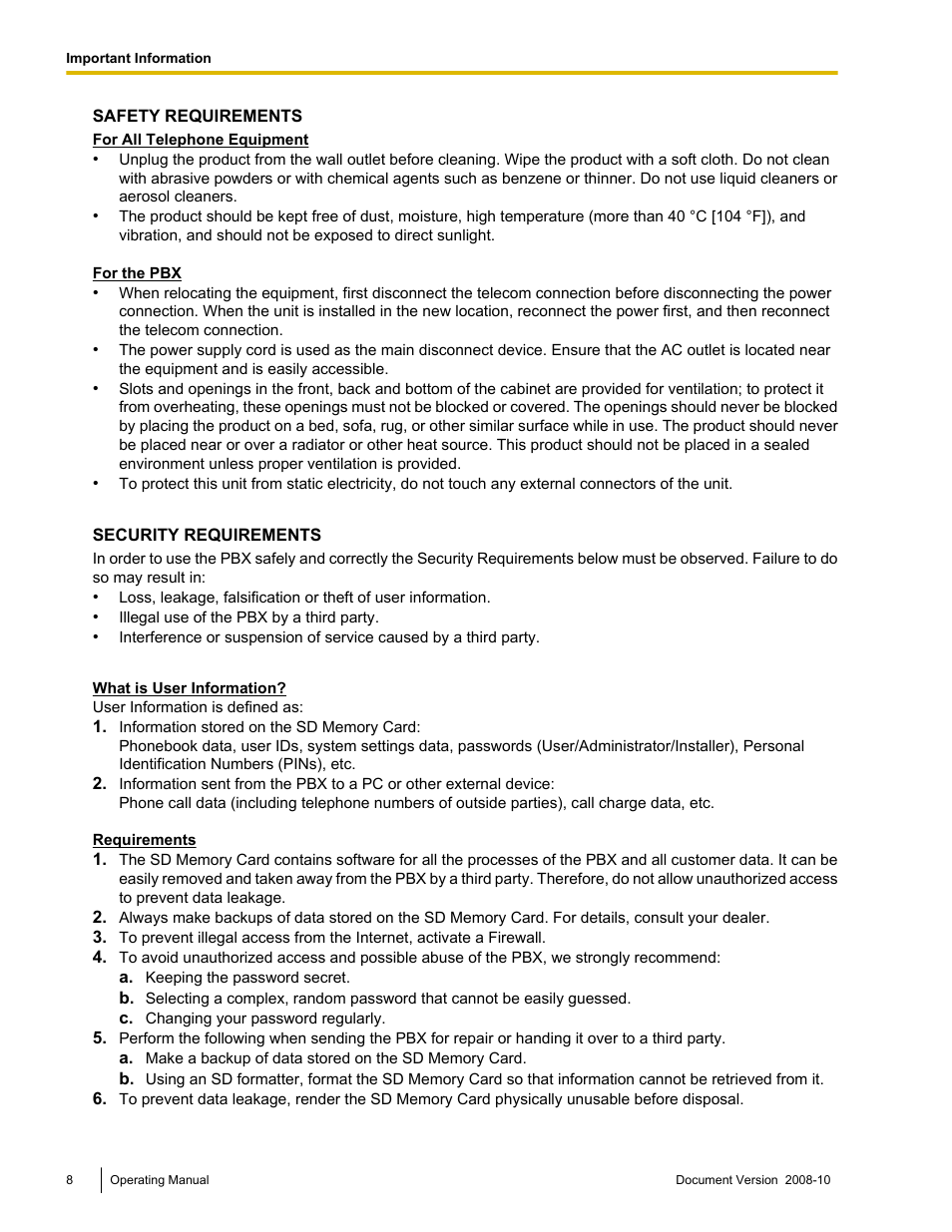 Panasonic KX-TDE200 User Manual | Page 8 / 210