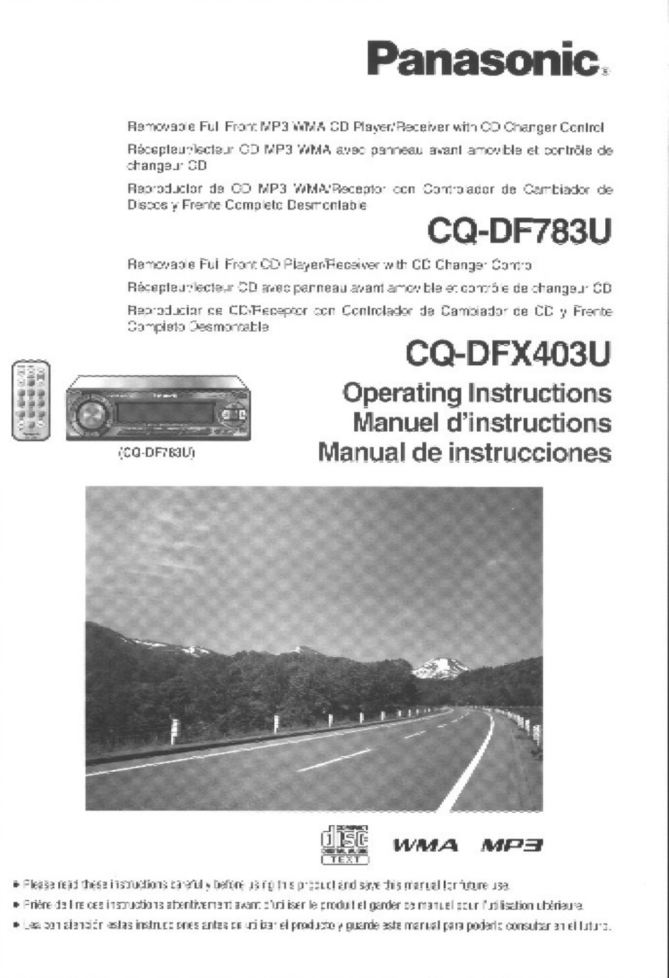 Panasonic CQ-DF783U User Manual | 136 pages