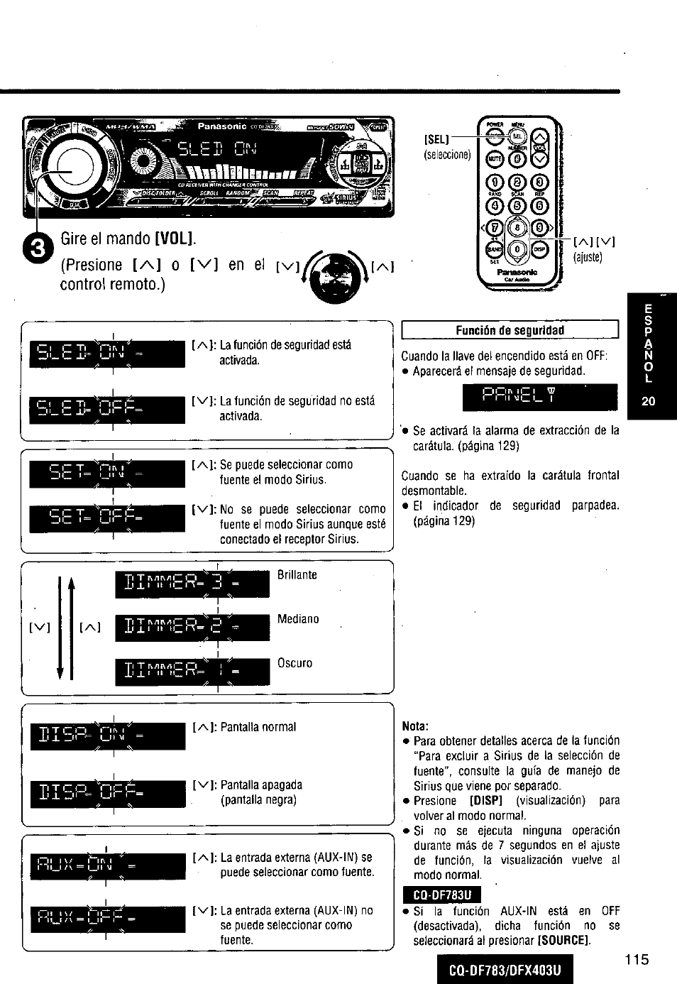 Panasonic CQ-DF783U User Manual | Page 115 / 136