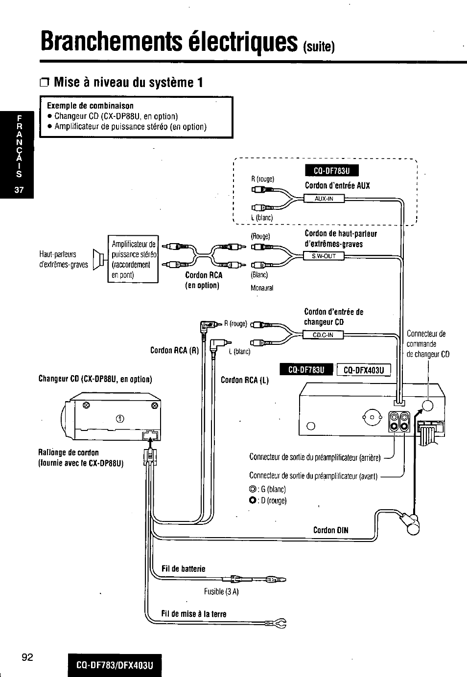 Branchemenis électriques | Panasonic CQ-DF783U User Manual | Page 92 / 136