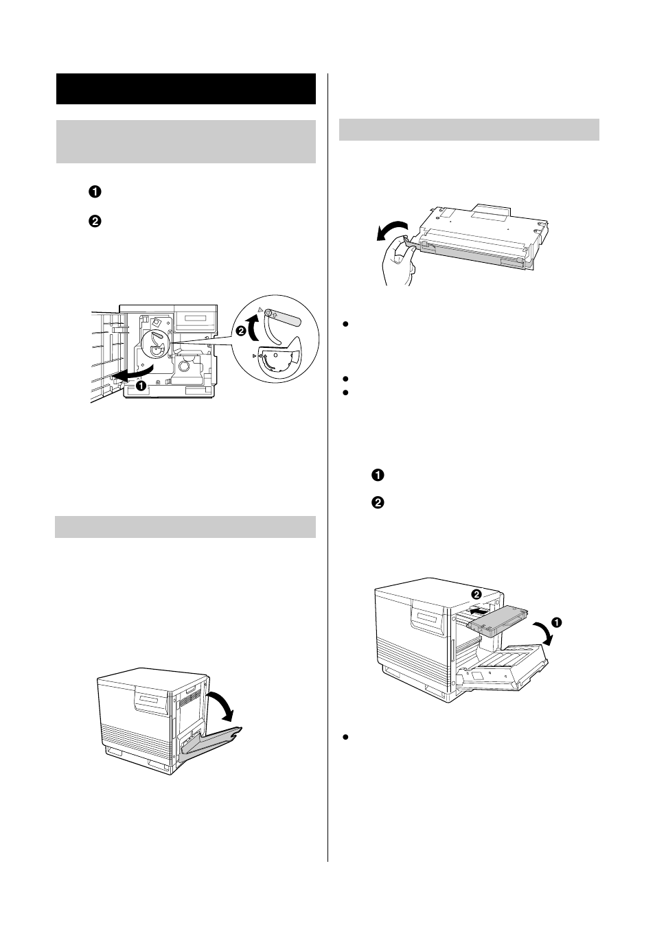 Setup, Setting up the printer, Preparing the color imaging unit | Setting up the output tray, Installing the toner cartridges | Panasonic KX-P8415 User Manual | Page 10 / 32