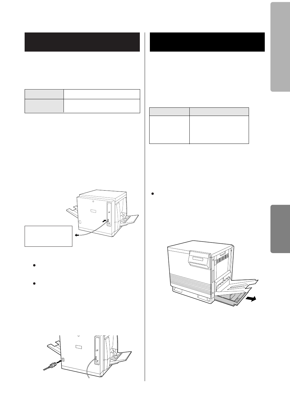 Connecting the printer to a computer, Loading media in the media tray, Connecting the printer to | A computer | Panasonic KX-P8415 User Manual | Page 11 / 32