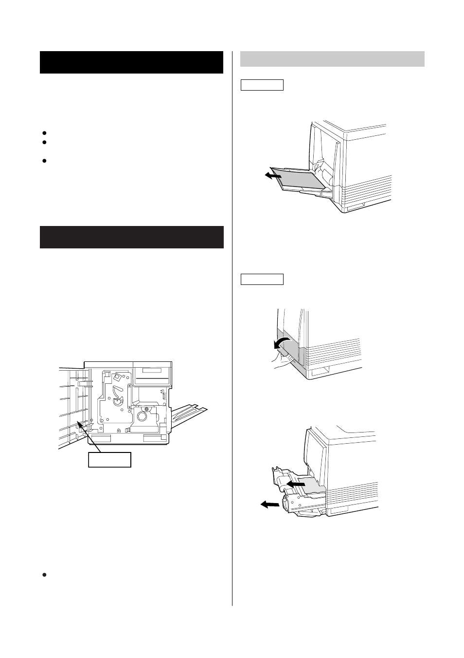 Maintenance, Cleaning the printer, Clearing media jams | Jam at b (method a or b), Jam at b (method a or b) cleaning the printer | Panasonic KX-P8415 User Manual | Page 22 / 32