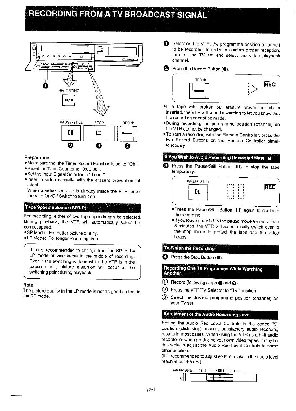 Preparation, Note, Unwanted material | M b&i, Qjligyiig | Panasonic NV-F65EA User Manual | Page 24 / 48