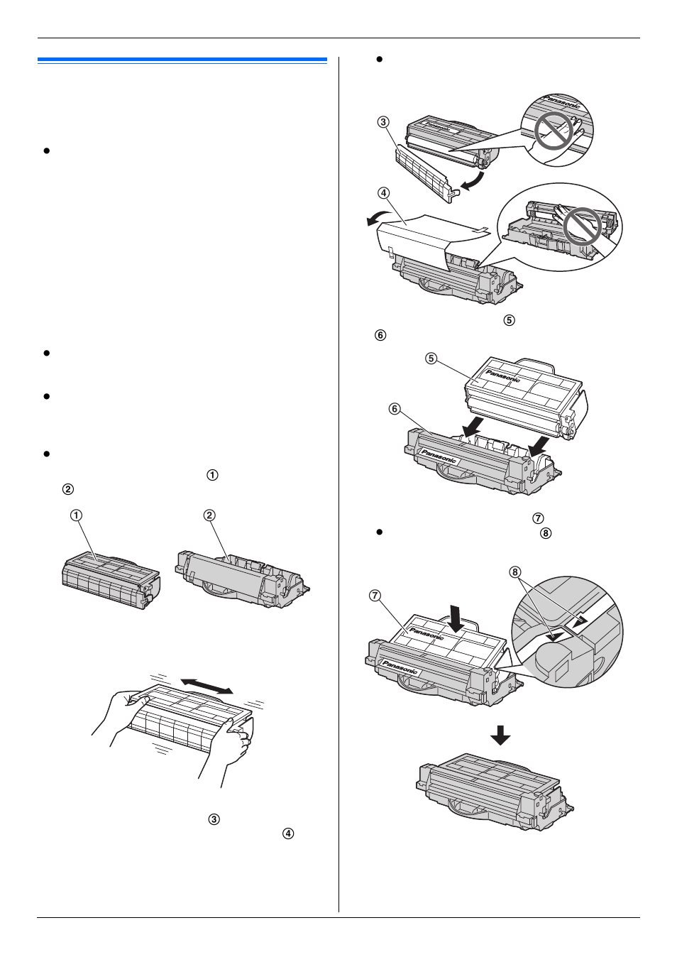 Installation, 6 toner cartridge and drum cartridge, Toner cartridge and drum cartridge | 6 toner cartridge and drum cartridge, Introduction and installation 11 | Panasonic DP-MB350 User Manual | Page 11 / 120