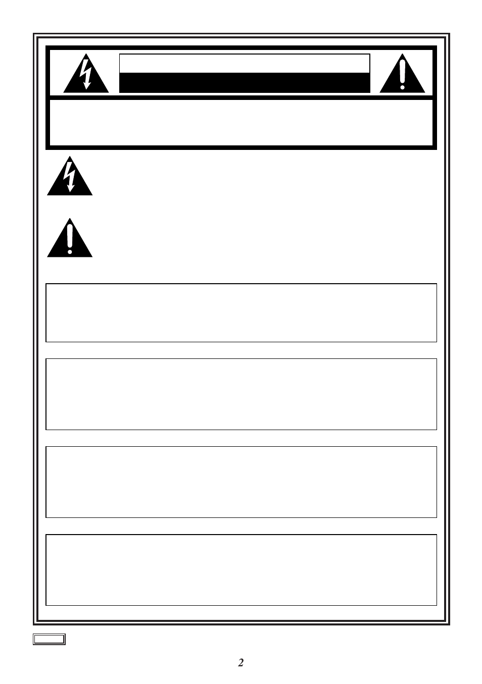 Warning, Caution | Panasonic AJ-CA910P User Manual | Page 2 / 9