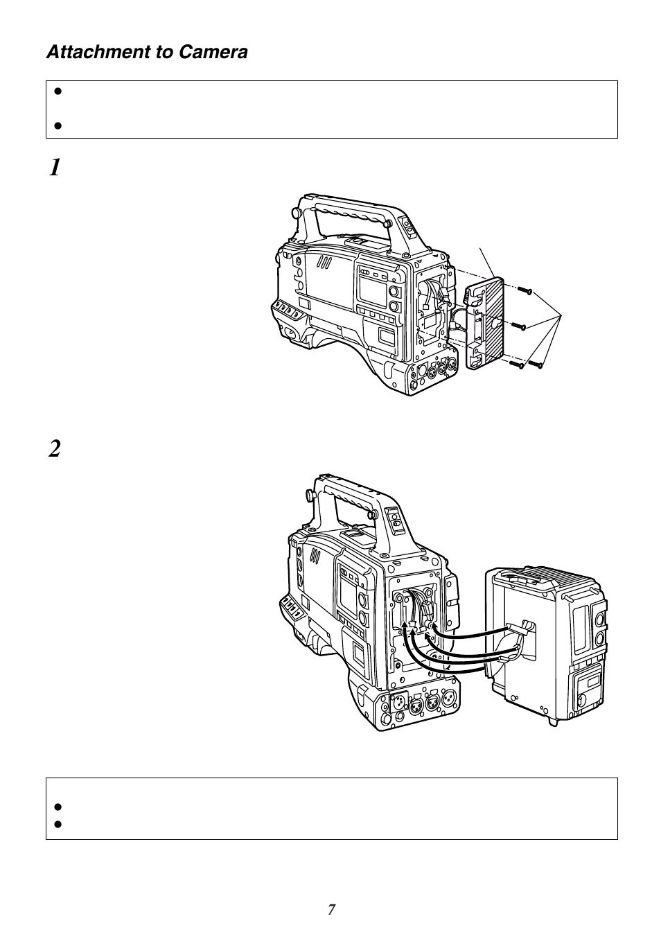 Attachment to camera | Panasonic AJ-CA910P User Manual | Page 7 / 9