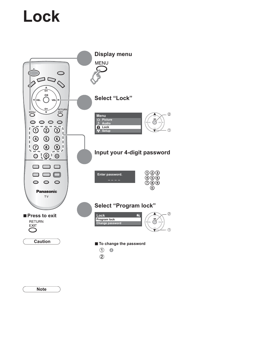 Lock | Panasonic TC-32LX60C User Manual | Page 16 / 101