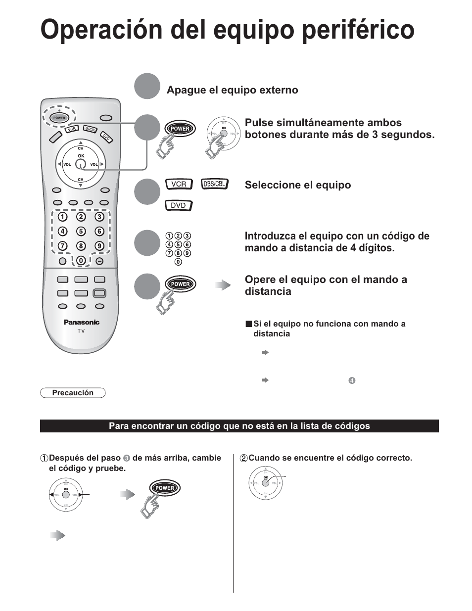 Operacion del equipo periferico, Operación del equipo periférico | Panasonic TC-32LX60C User Manual | Page 54 / 101