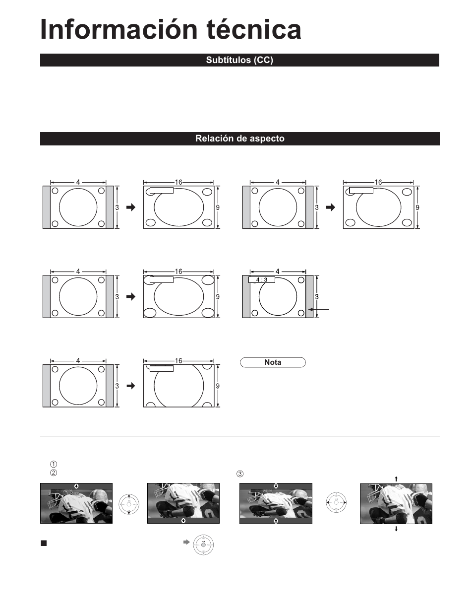 Informacion tecnica, Información técnica | Panasonic TC-32LX60C User Manual | Page 62 / 101