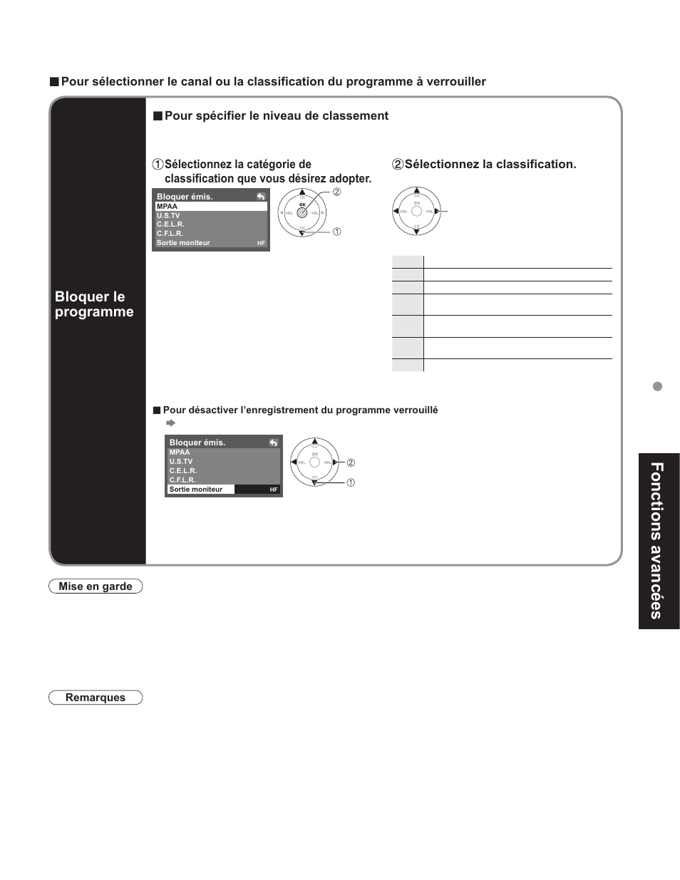 Fonctions avancées | Panasonic TC-32LX60C User Manual | Page 85 / 101