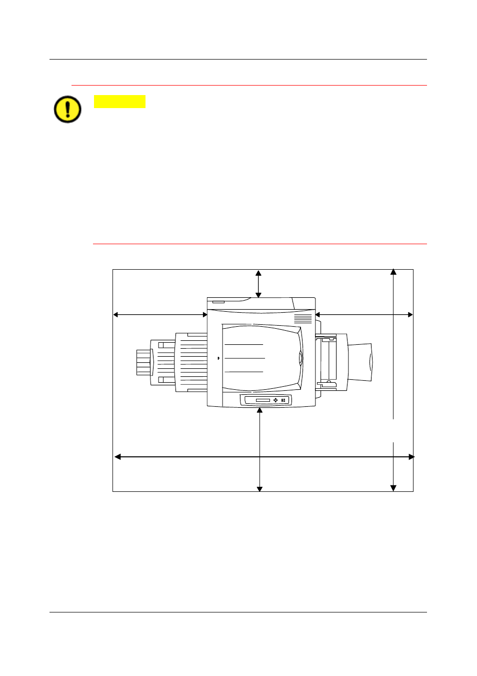 Space requirements for the dp-c106 printer, Space requirements for the dp-c106 printer -2, Space requirements for the dp-c106 printer caution | Panasonic DP-C106 User Manual | Page 23 / 144