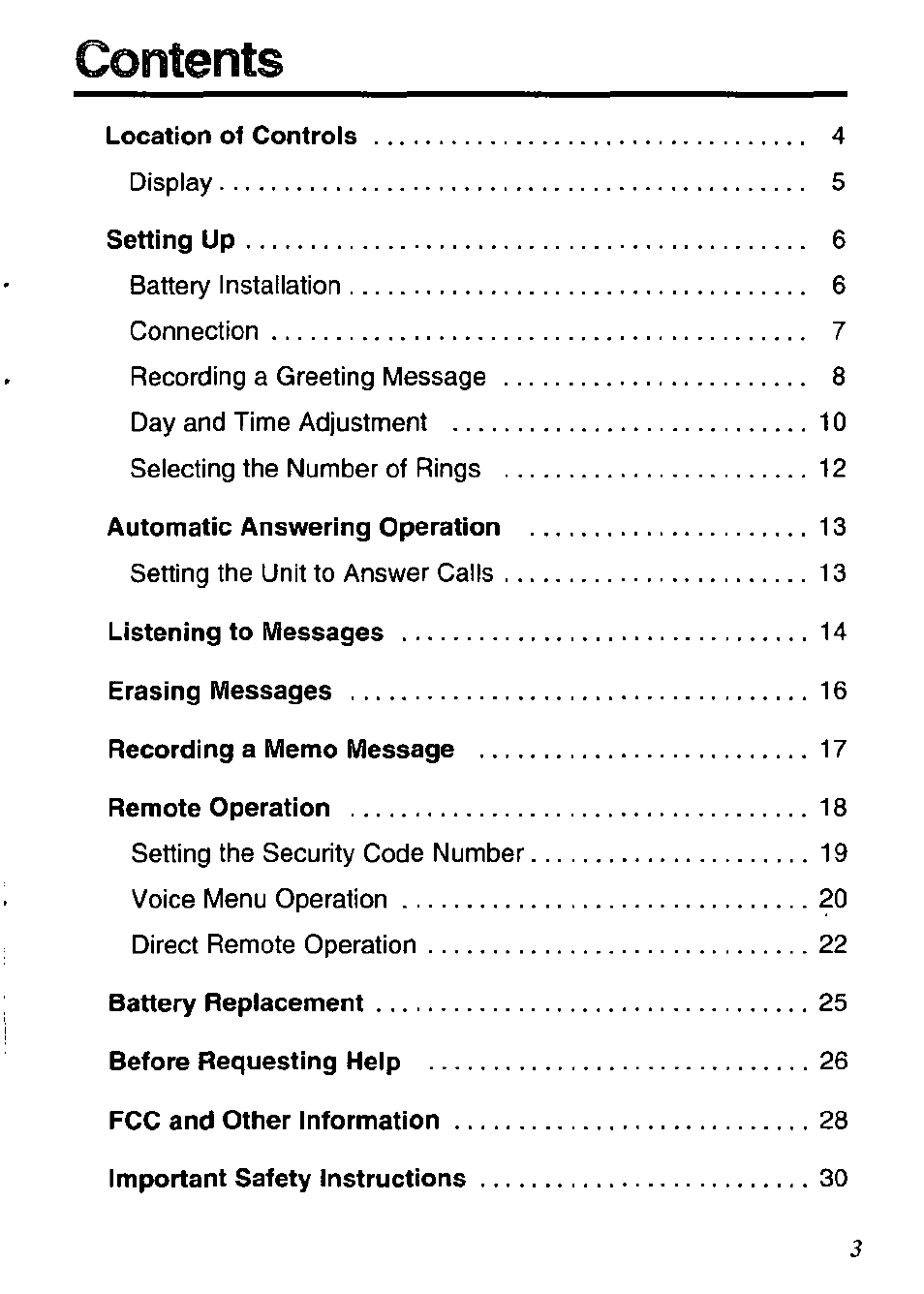 Panasonic KX-TM90-B User Manual | Page 3 / 36