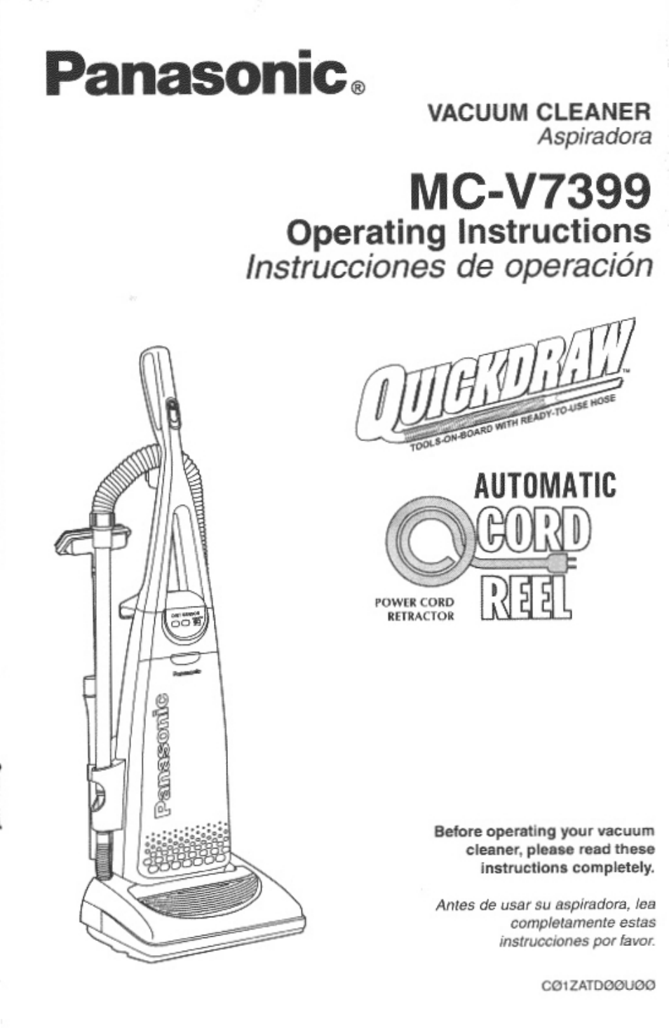 Panasonic QUICKDRAW MC-V7399 User Manual | 28 pages