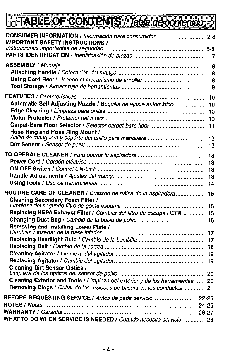 Panasonic QUICKDRAW MC-V7399 User Manual | Page 4 / 28