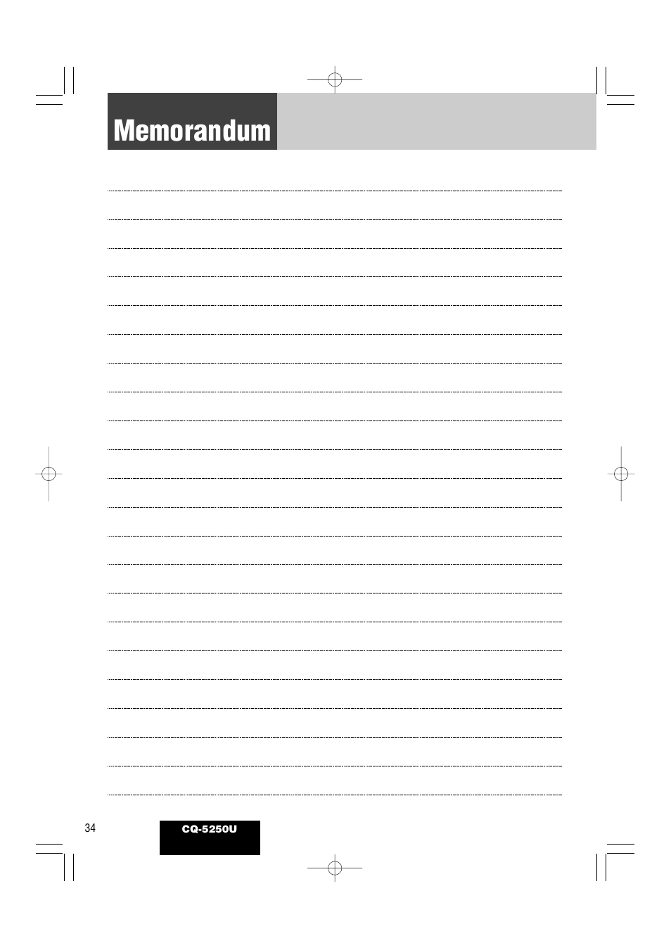 Panasonic CQ-5250U User Manual | Page 34 / 36
