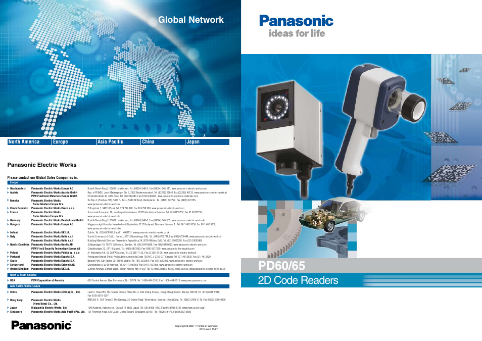 Panasonic PD60 User Manual | 6 pages