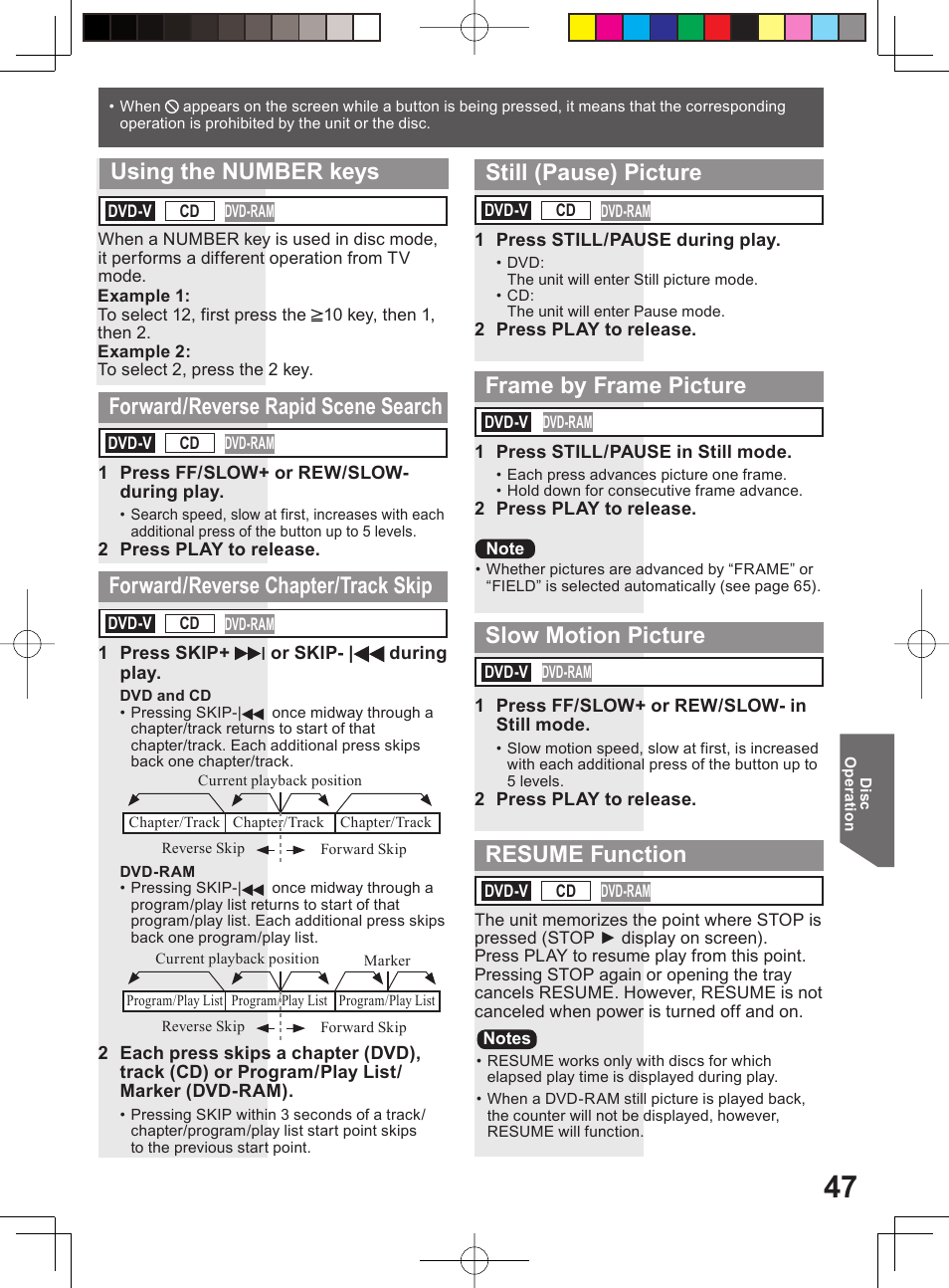 Using the number keys | Panasonic PV DF2004 User Manual | Page 47 / 84