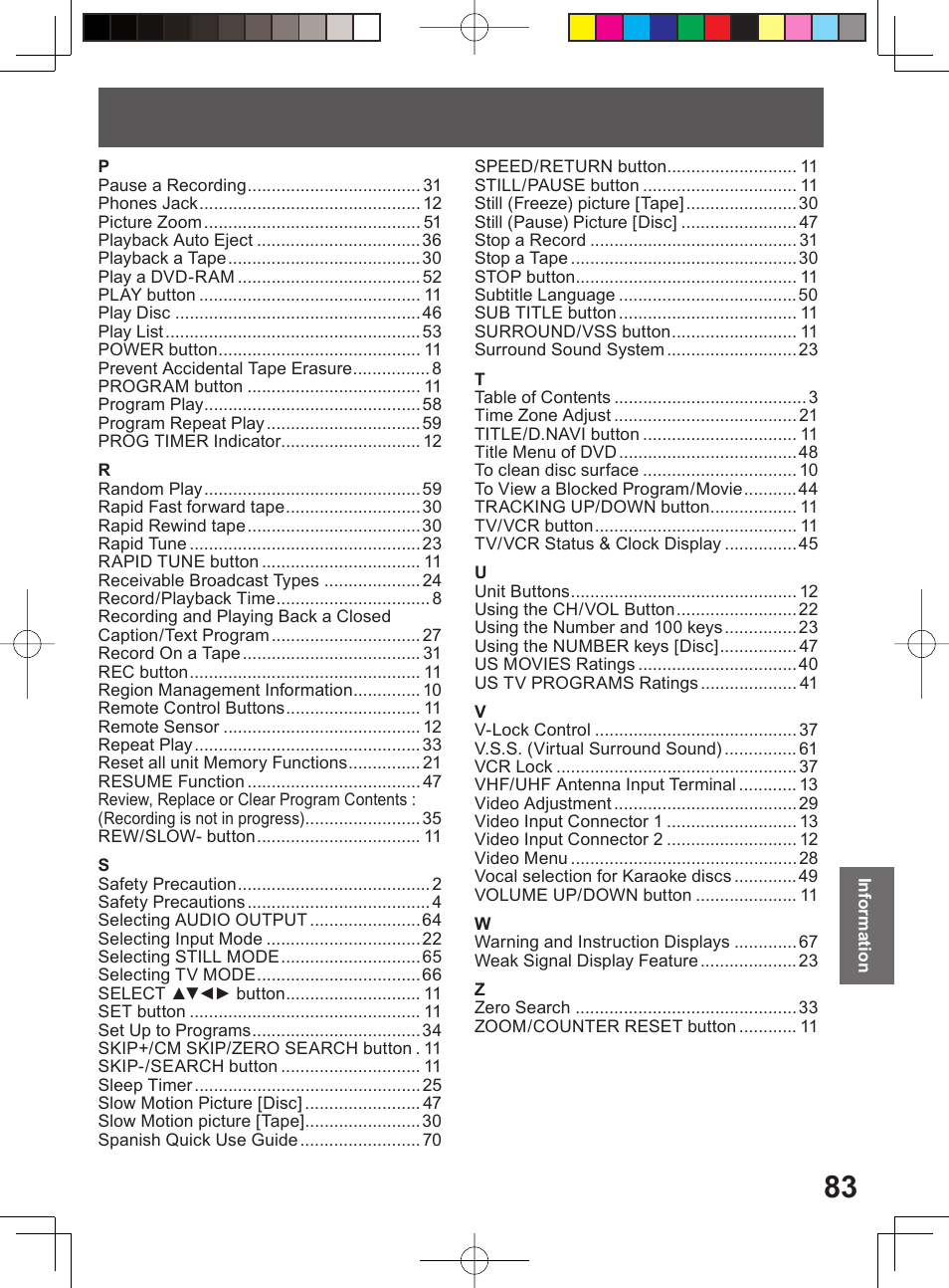 Panasonic PV DF2004 User Manual | Page 83 / 84
