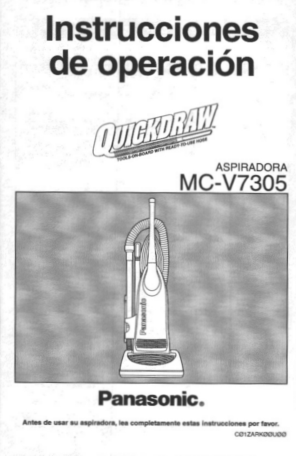 Instrucciones de operación, Panasonic, Mc-v7305 | Panasonic MC-V7305 User Manual | Page 21 / 40