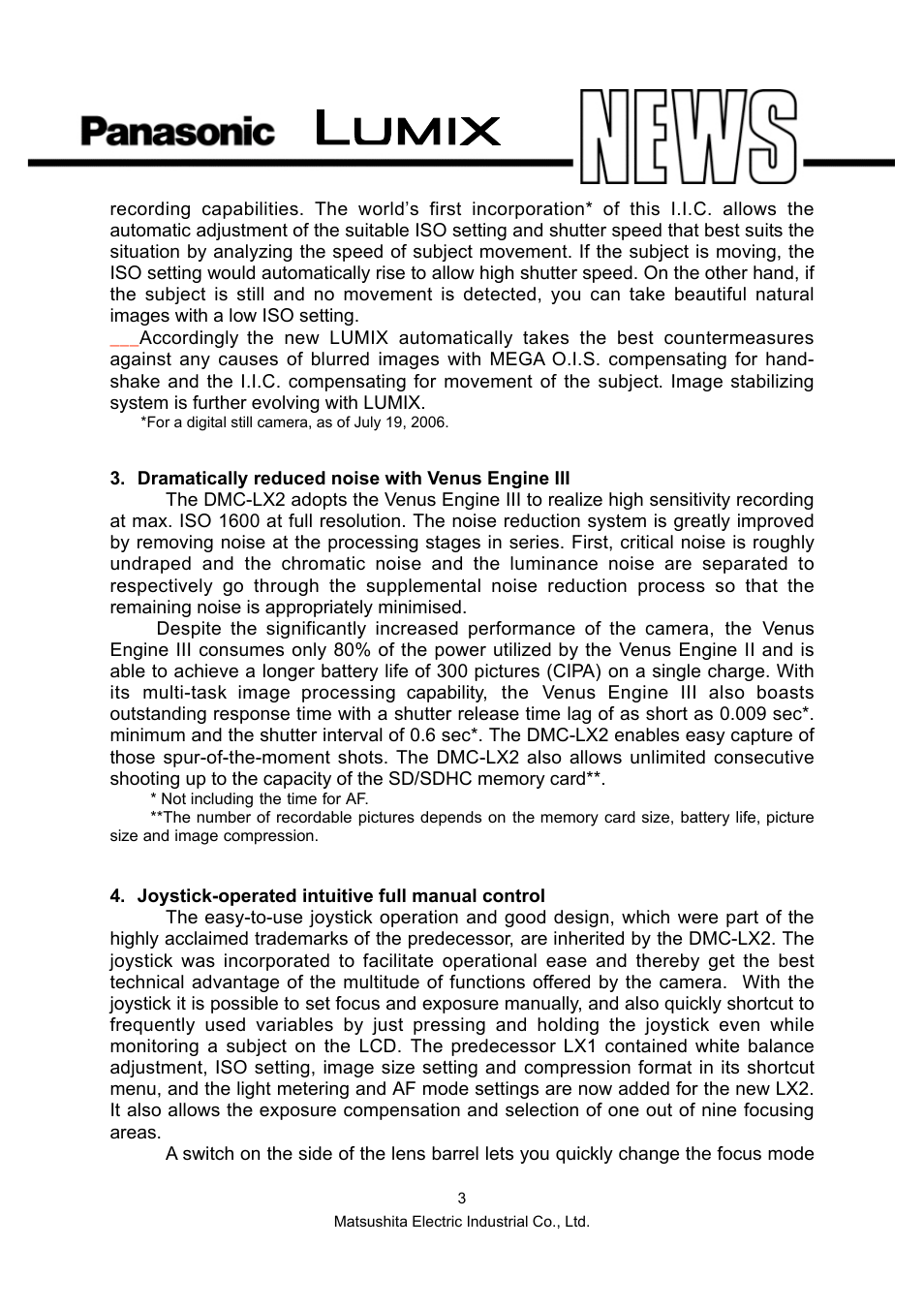 Panasonic DMC-LX2 User Manual | Page 3 / 8