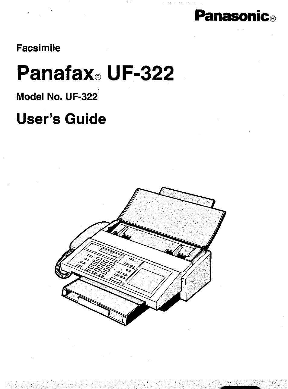 Panasonic Panafax UF-322 User Manual | 154 pages