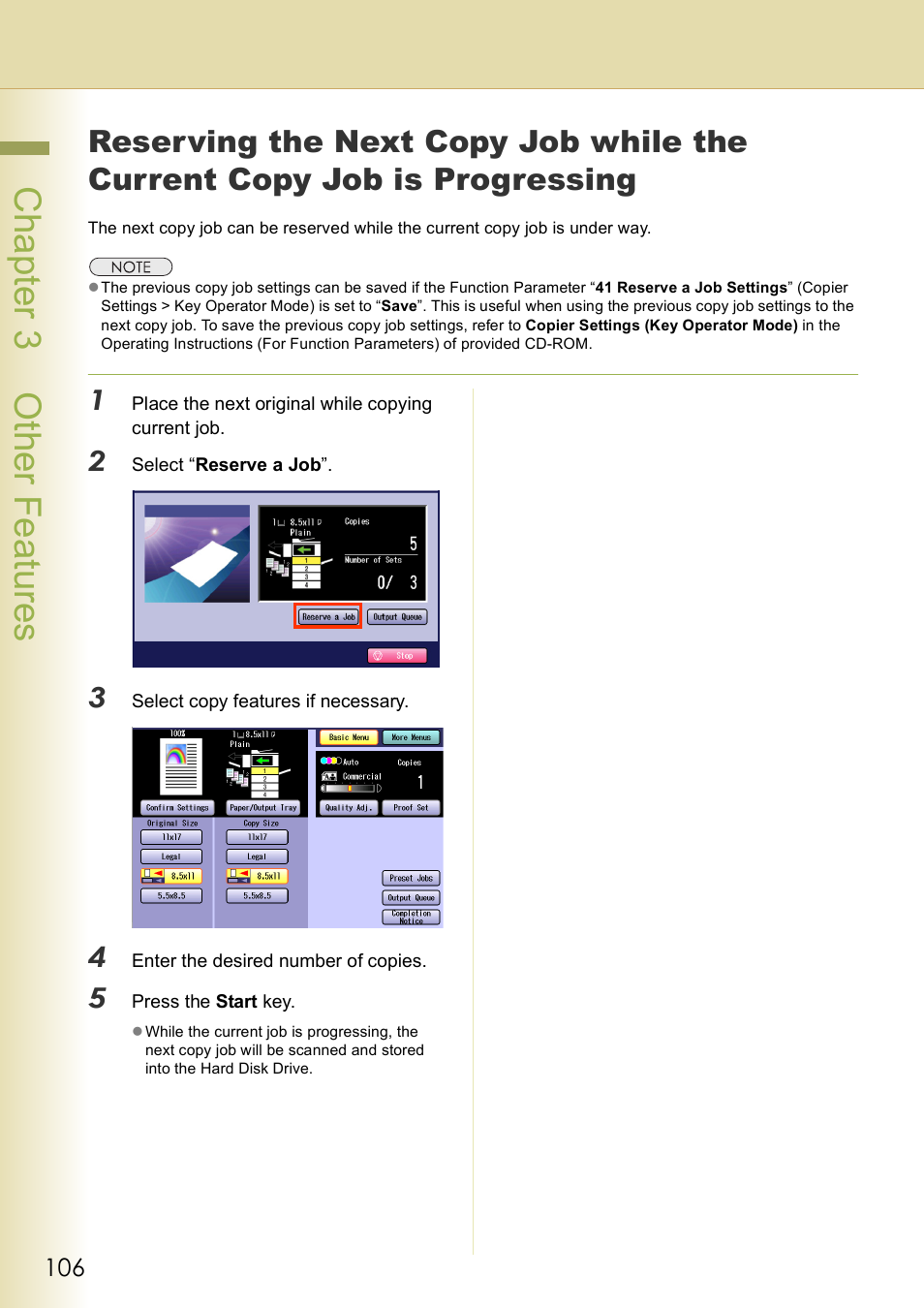 Chap te r 3 oth er fea tur es | Panasonic DP-C406 User Manual | Page 106 / 112