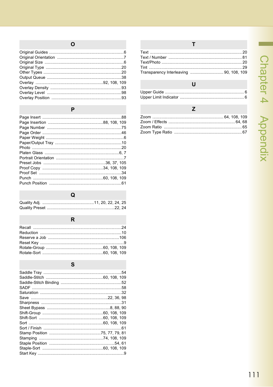 Chap te r 4 ap pen di x | Panasonic DP-C406 User Manual | Page 111 / 112