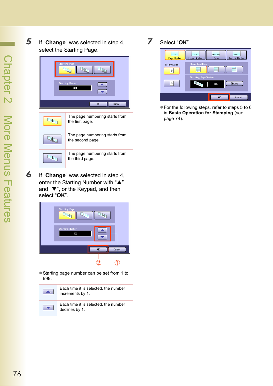 Chap te r 2 mo re m e nu s f eat ur es | Panasonic DP-C406 User Manual | Page 76 / 112