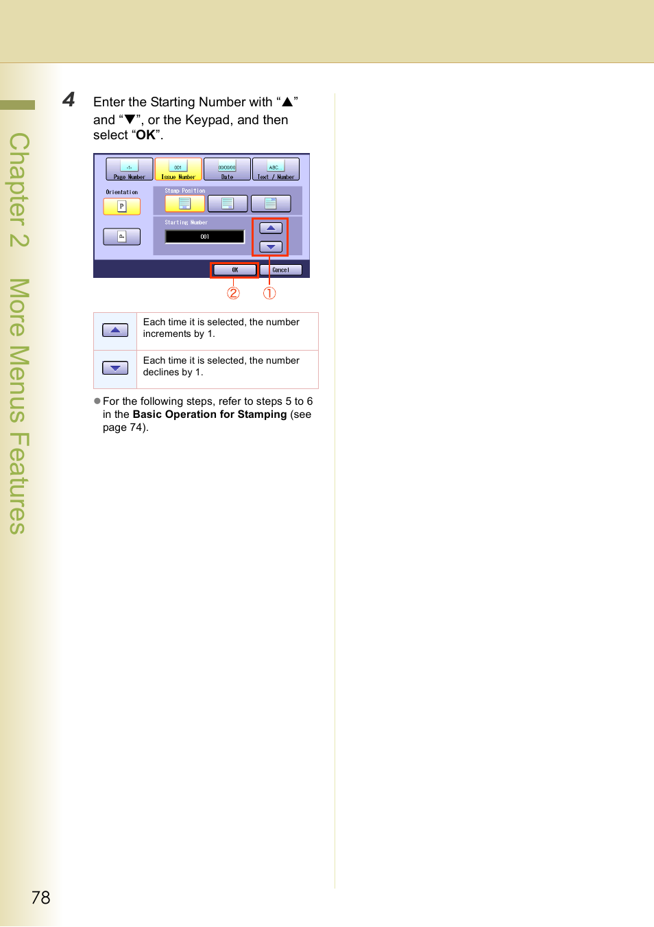 Chap te r 2 mo re m e nu s f eat ur es | Panasonic DP-C406 User Manual | Page 78 / 112