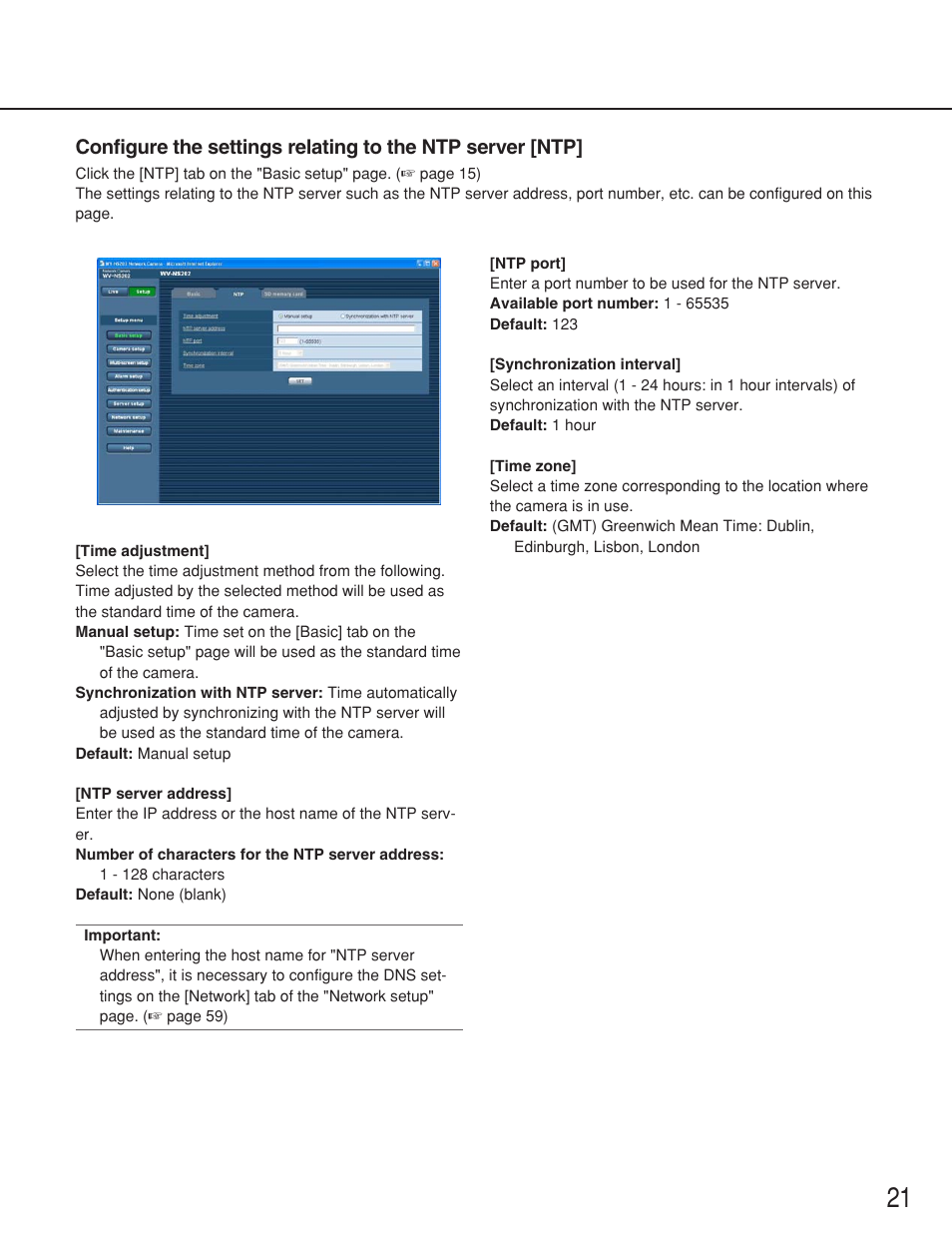 Panasonic WV-NS202 User Manual | Page 21 / 79