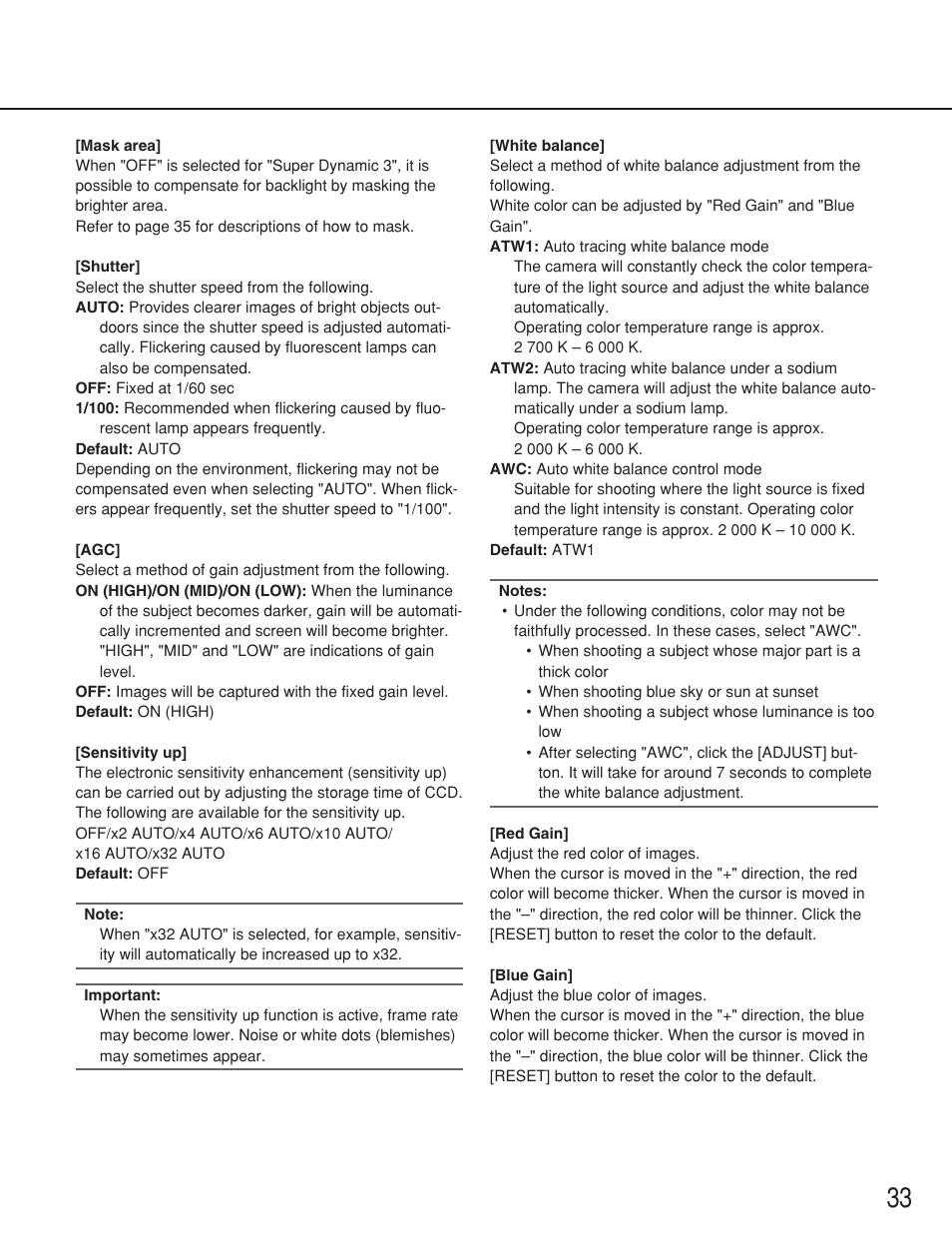 Panasonic WV-NS202 User Manual | Page 33 / 79